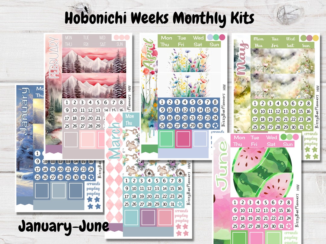 Hobonichi Weeks Monthly Kits- Hobonichi Monthly Kits- Planner Stickers ...