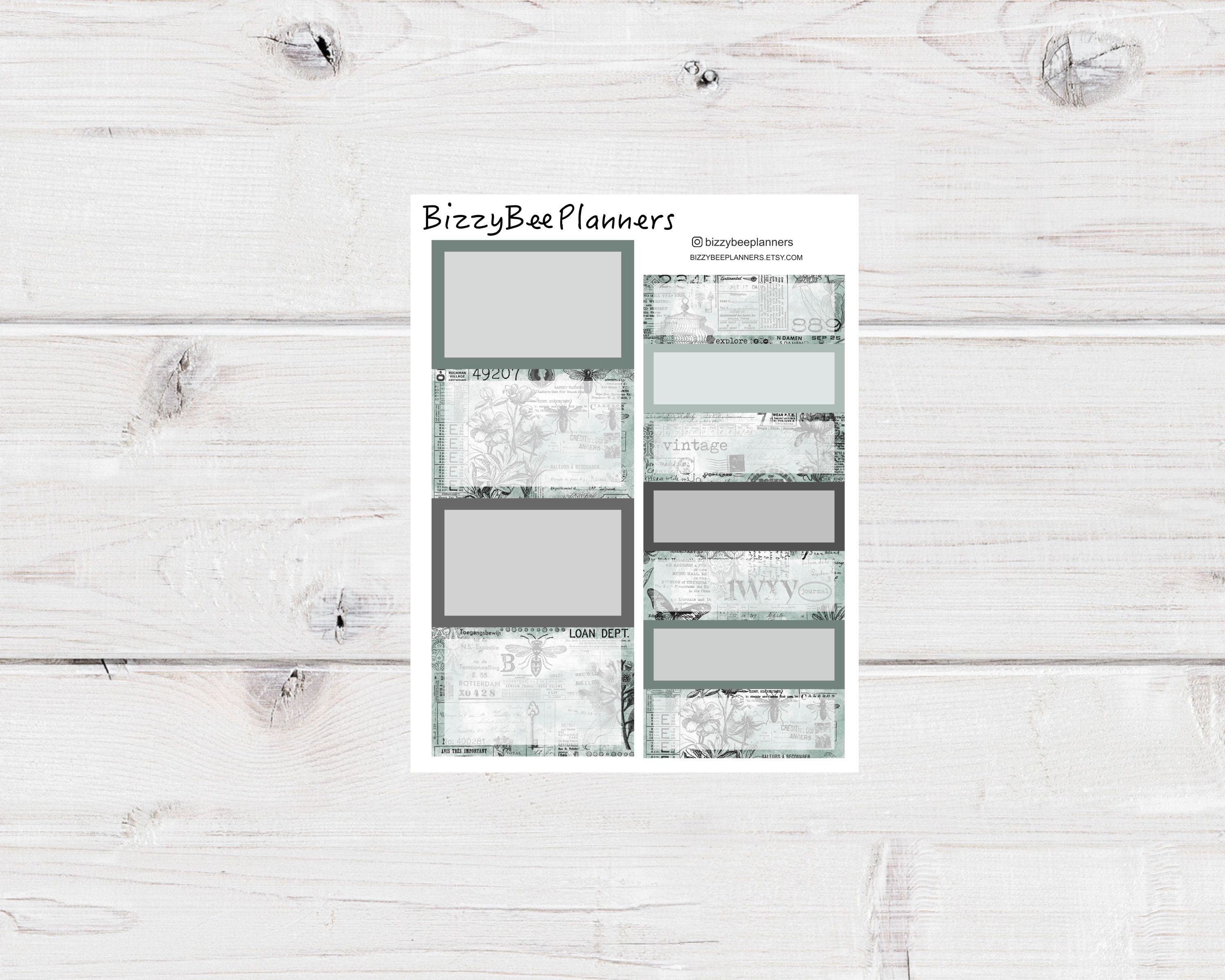Vintage Dreams Standard Vertical Weekly Kit- Weekly Mini Kit- Planner ...