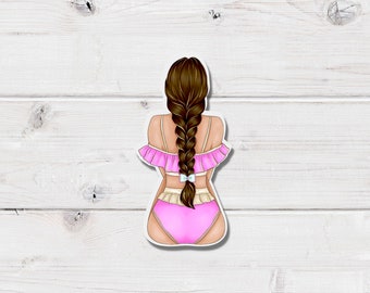 Summer Fashion Girl Sticker- Bathing Suit Girl- Planner Sticker Fashion Doll- Girl Sticker