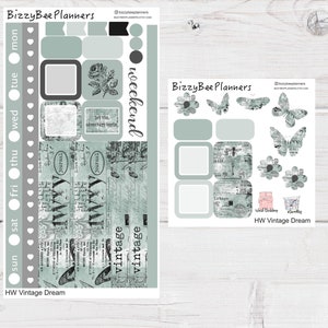 Vintage Dreams Hobonichi Weeks Weekly Sticker Kit- Hobo Weeks  Sticker Kit- Hobonichi Stickers- Weekly Sticker Kit- Planner Stickers
