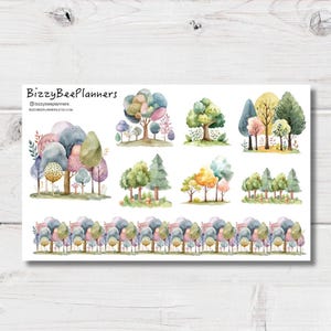 Stickers grillige bomen-plannerstickers-boomstickers-journallingstickers