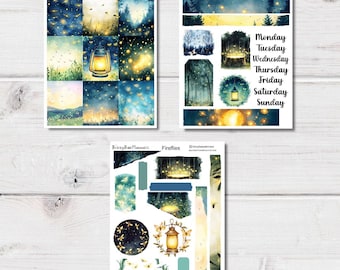 Fireflies Planner Stickers/Journaling Kit