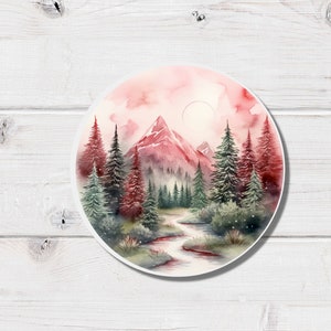 Pink Light deco sticker-transparante stickers-berg sticker-dagboek sticker-planner sticker