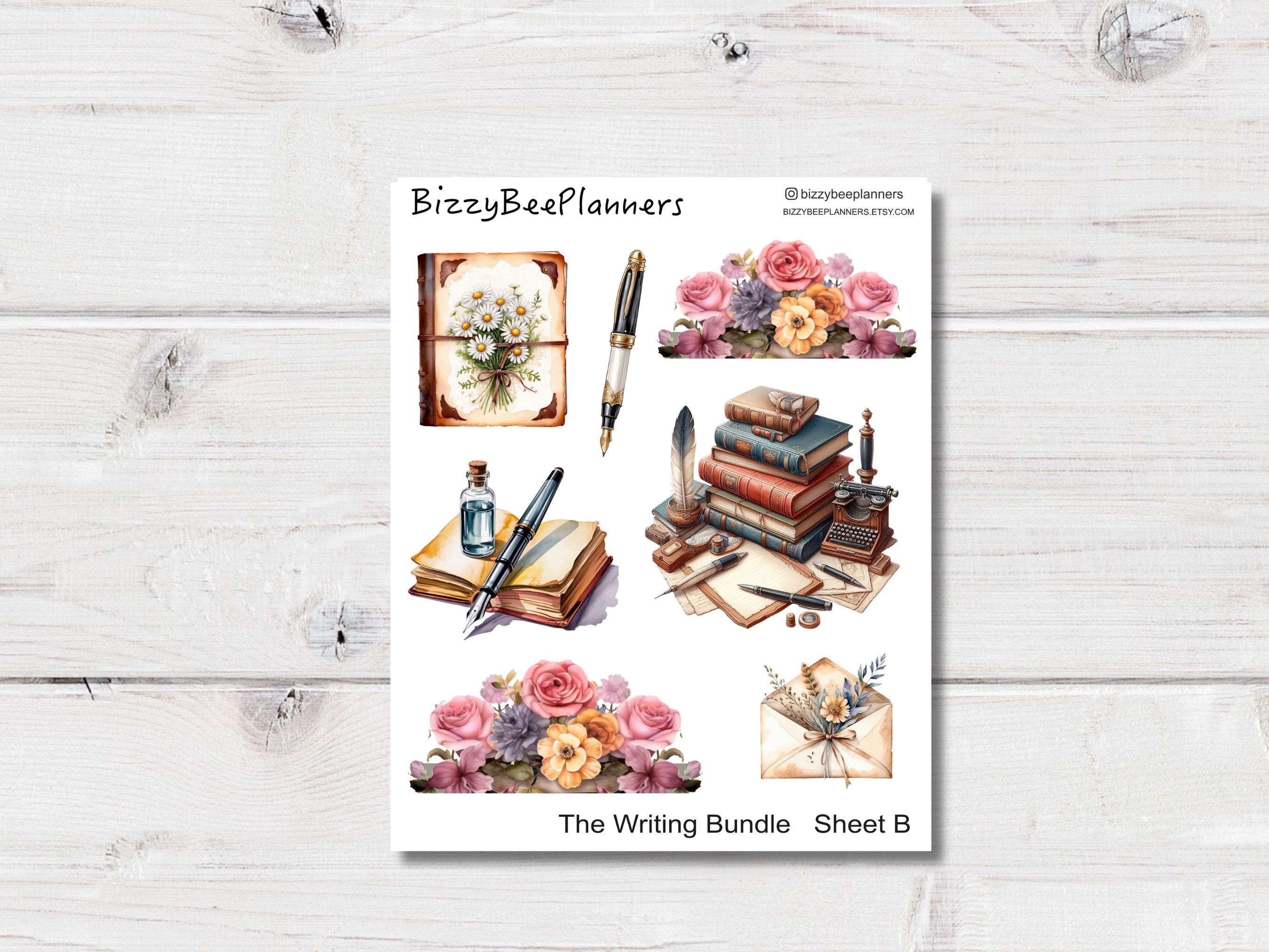The Writing Bundle- Bookish Stickers- Planner Stickers- Deco Stickers ...