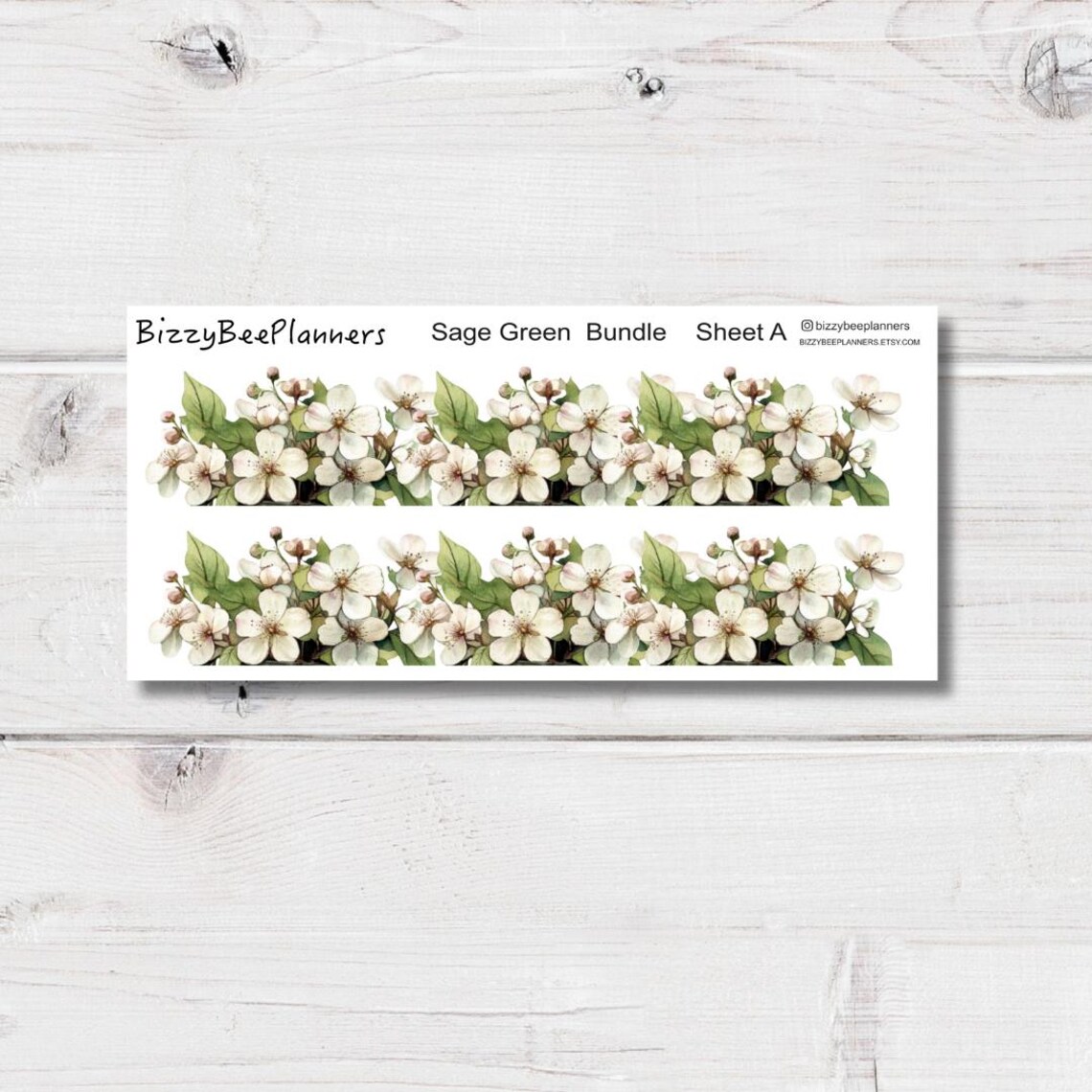 Sazon Stickers Sage Spring Deco Sticker Bundle- Spring Stickers- Planner Stickers ...