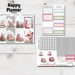 Fantastic Fox Classic Happy Planner Weekly Kit-plannerstickers-weekplannerstickers-Fox plannerstickers