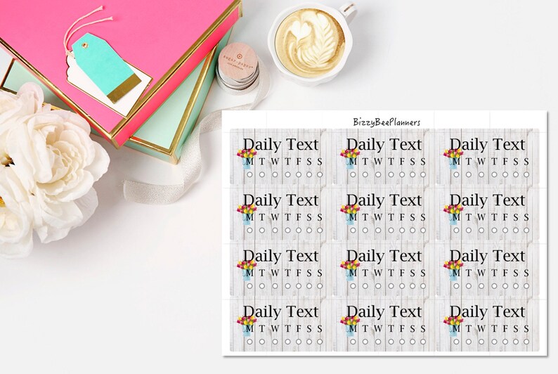 JW 12 Daily Text Tracker Planner Stickers image 2