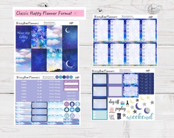 Night Sky Classic Happy Planner Weekly Kit- Happy Planner Stickers- Happy Planner Sticker Kit- Weekly Sticker Kit- Planner Stickers