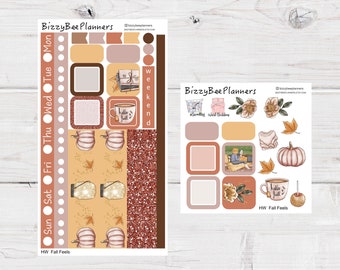 Fall Feels Hobonichi Weeks Sticker Kit- Autumn Planner Sticker Kit- Hobo Weeks Kit- Autumn Hobonichi Sticker Kits