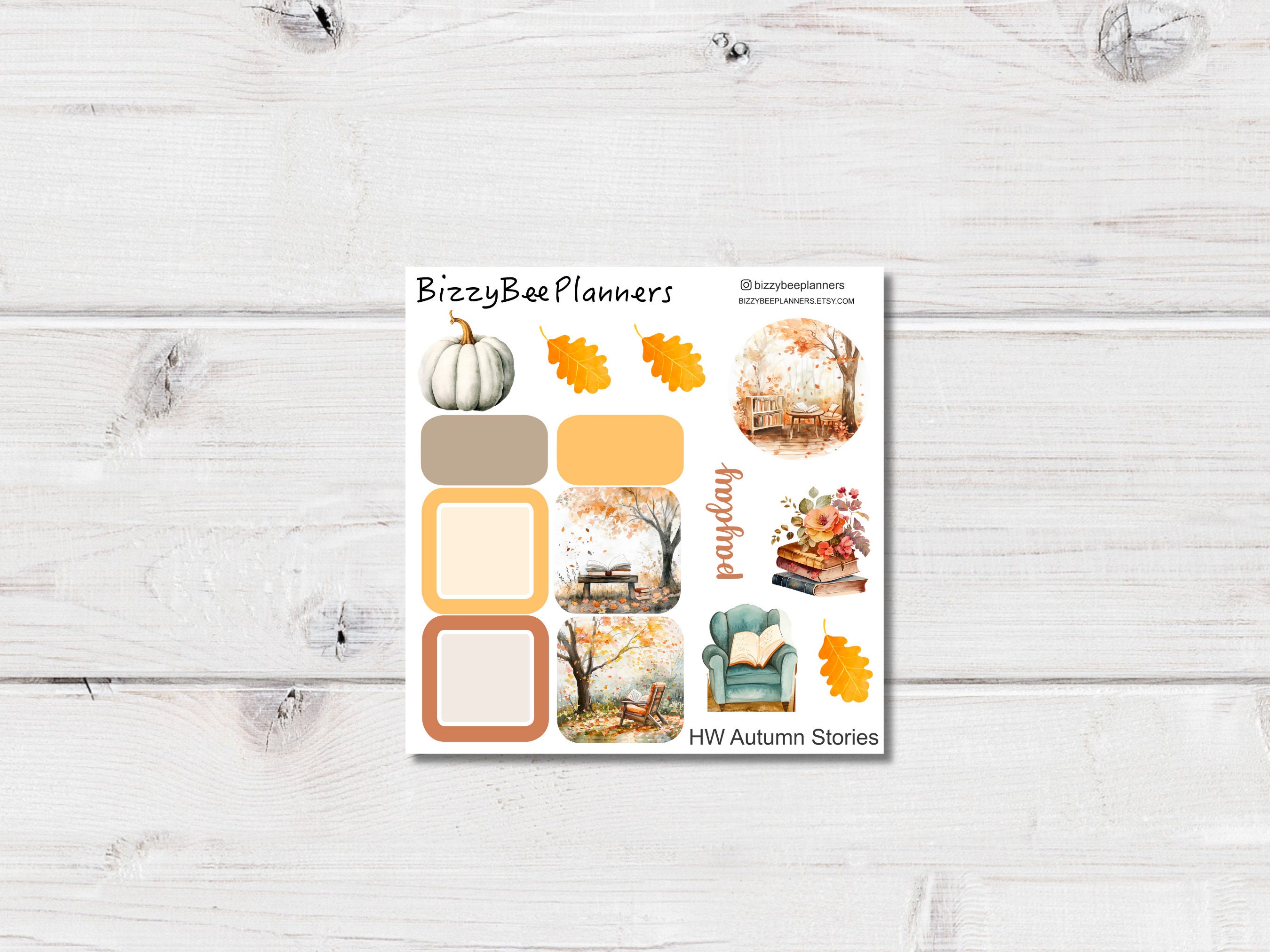 Autumn Stories Hobonichi Weeks Sticker Kit- Hobo Weeks Stickers ...