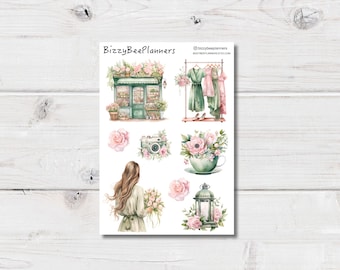 Spring Dreams Deco Stickers- Planner Stickers- Spring Stickers- Journaling Stickers- Floral Stickers