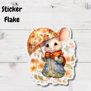 Mouse Sticker Flakes Cute Mice Stickers Sticker Flakes Journaling Stickers Deco Stickers Summer Stickers Umbrella Mouse