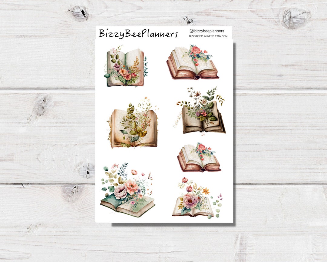 Beautiful Books Deco Stickers- Clear Stickers- Planner Stickers- Book ...