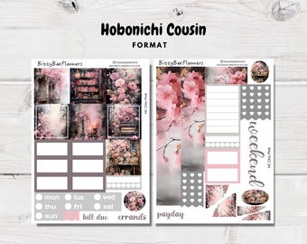 Hobonichi Cousin Chic Pink Weekly Kit- Hobonichi Planner Stickers- Book Planner Stickers- Hobonichi  Weekly Kits- Planner Stickers