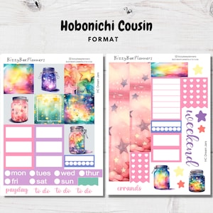 Dream Jars Hobonichi Cousin Kit- Weekly Sticker Kit- Mason Jar Planner Stickers- Hobo Cousin Stickers