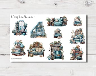 Bookish Beauty Planner Stickers- Book Stickers- Transparent Stickers- Reading Stickers