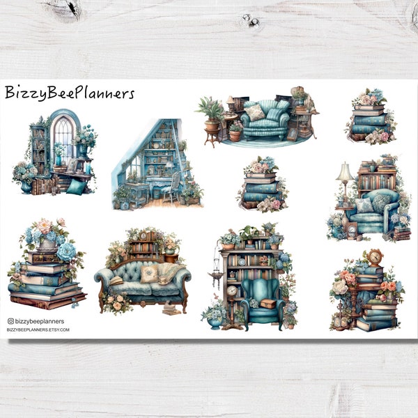 Bookish Beauty Planner Stickers- Book Stickers- Transparent Stickers- Reading Stickers