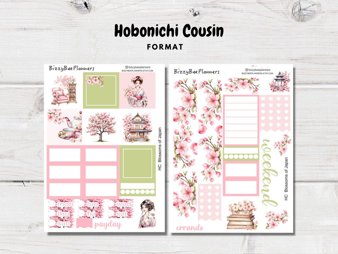 Blossoms of Japan Hobonichi Cousin Weekly Kit- Cherry Blossom Planner ...