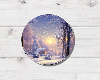 Winter Light Sticker Flake- Transparent Sticker- Snow Sticker- Winter Scene Sticker- Planner Sticker