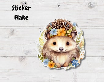 Cute Hedgehog Sticker Flake- Sticker Flakes- Journaling Stickers- Hedgehog Sticker