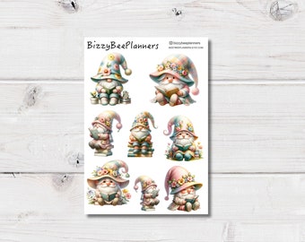 Summer Gnomes Planner Stickers- Gnome Reading Sticker- Gnome Stickers- Planner Stickers