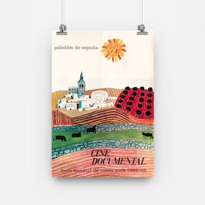 Spanish vintage poster - 1964 New York World&#39;s Fair - Cine Documental