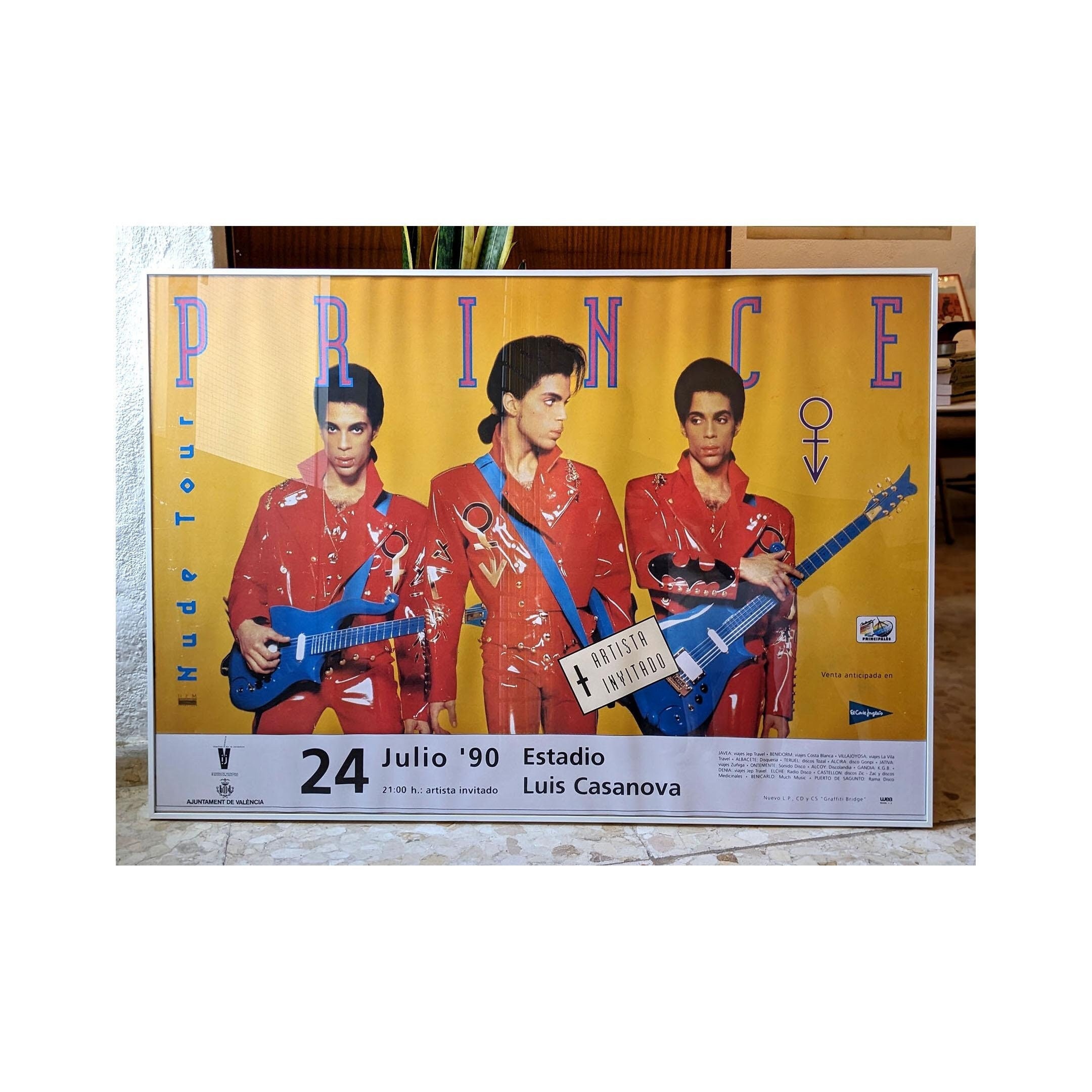 Prince - Nude Tour Poster - 1990 - Valencia, Spain - Etsy