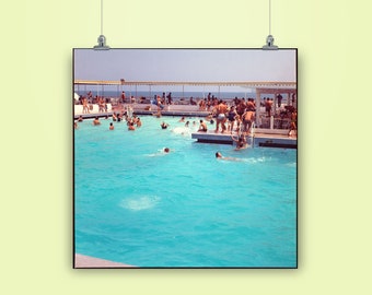 Vintage photograph - Las Arenas - Valencia - 1960s - Swimming pool