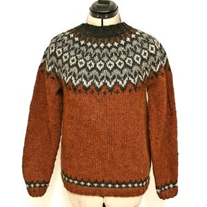 Wool sweater  Icelandic pattern