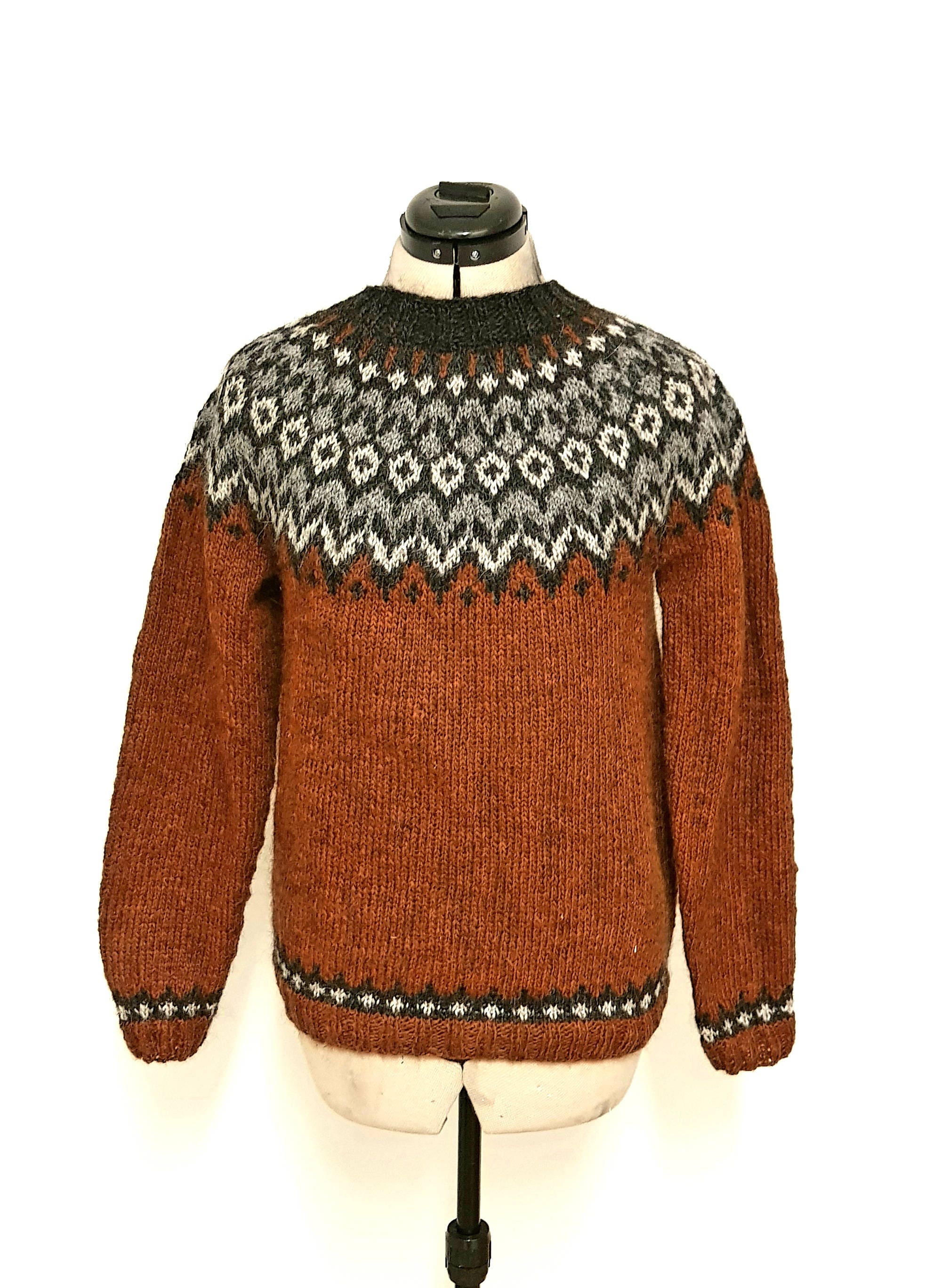 Wollen trui IJslands patroon Etsy Nederland