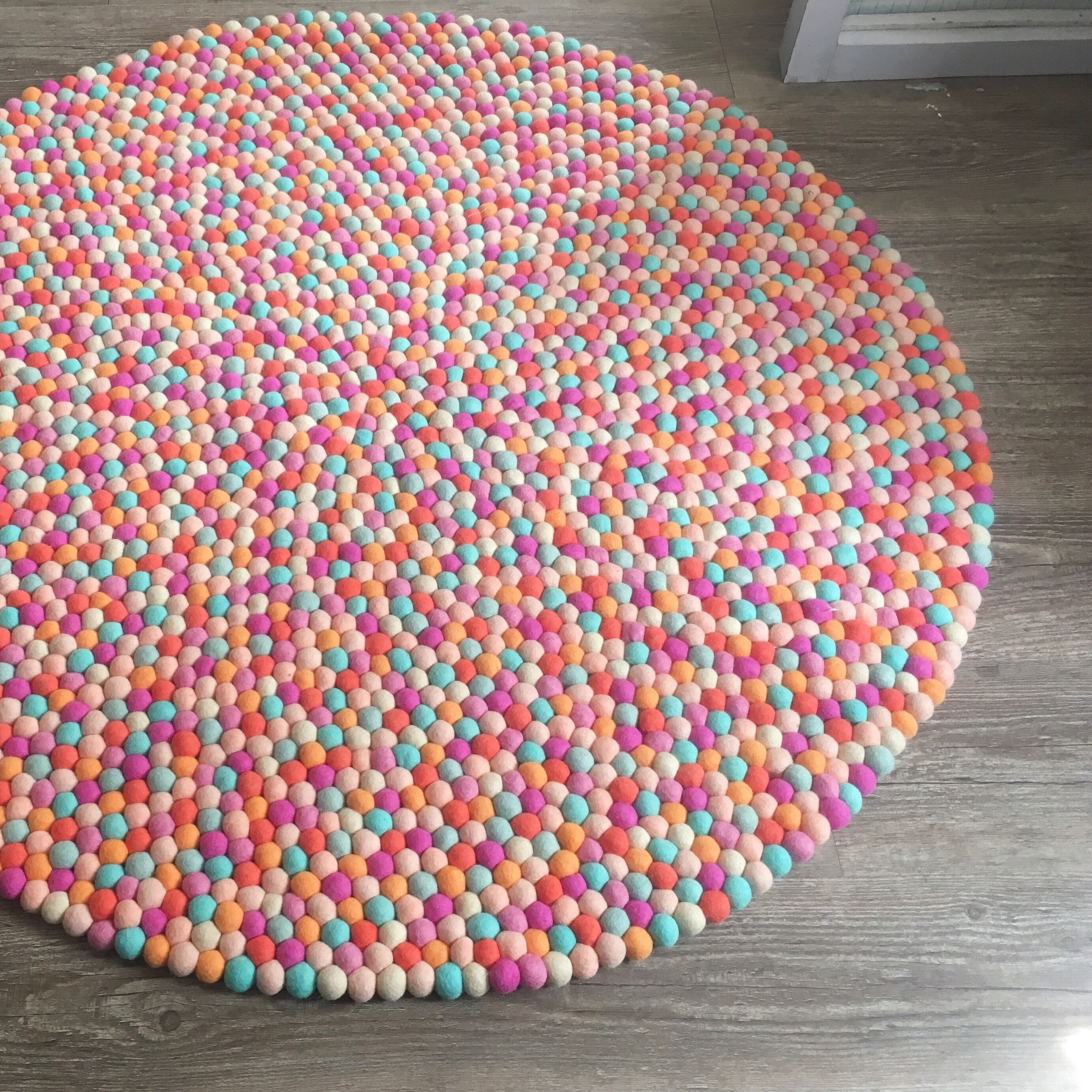 Ball Rug Nursery Rug | Tropico | Free Shipping | Felt Ball Rug | Nursery Decor ...
