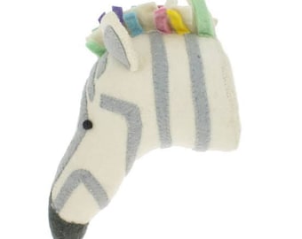 Zebra | Medium Zebra | Kids Room Head | Kids Animal Head | Zebra Pastel