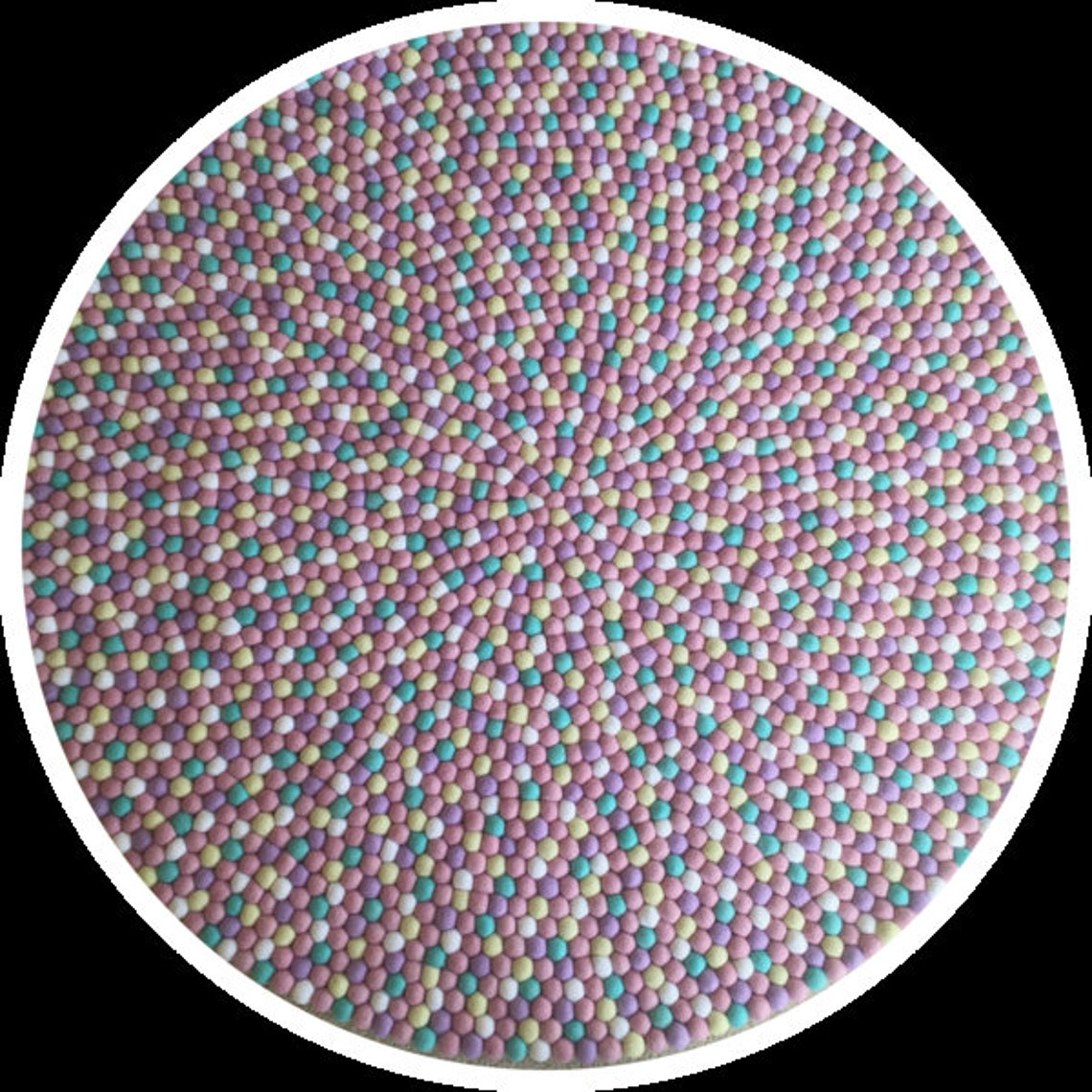 Puff Ball Rug Powder Puff | Autumn Love | Free Shipping | Felt Ball Rug | Nursery ...