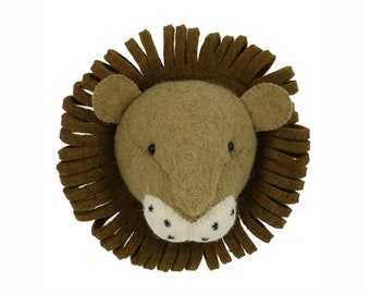 Felt Lion | Stuffed Lion Head | Kids Room Head | Kids Animal Head | Mini Lion