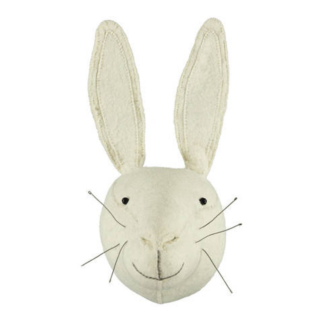 Rabbit Head | Animal Head | Faux Taxidermy | Nursery Decor | Stuffed ...