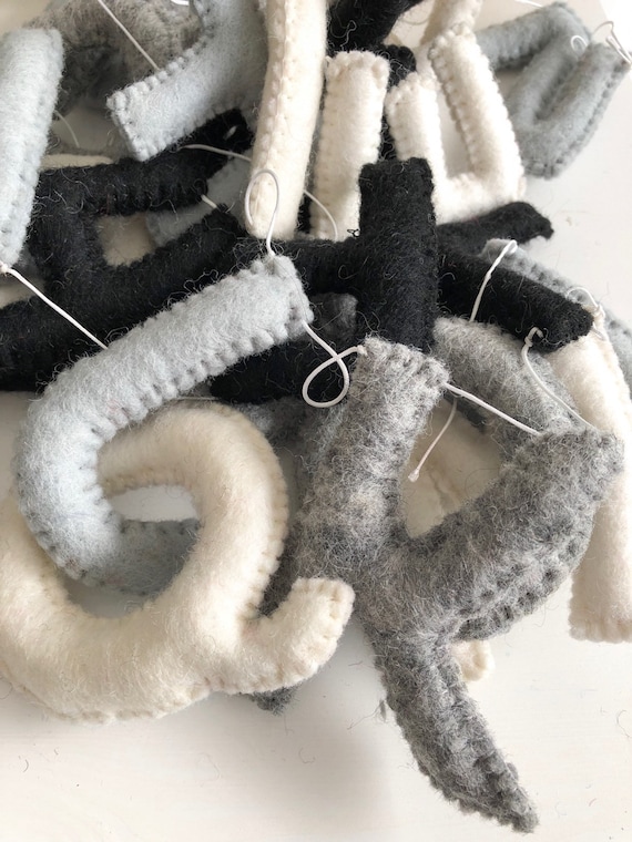 Alphabet Garland Letter Garland Kids Garland Monochrome Etsy