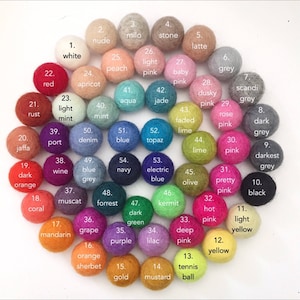 MEHRFARBIGE FILZ | Filz Pom-Poms für Diy Projekte | 2.5cm Filzkugeln | PomPoms