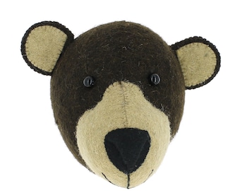 Brown Bear | Bear Head | Kids Animal Head | Animal Head | Wall Decor | Nursery Decor | Bear |