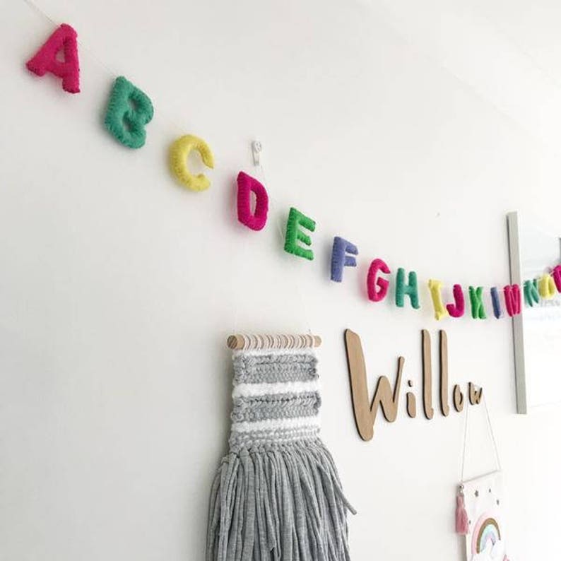 Alphabet Garland Letter Garland Kids Garland Nerds of Etsy