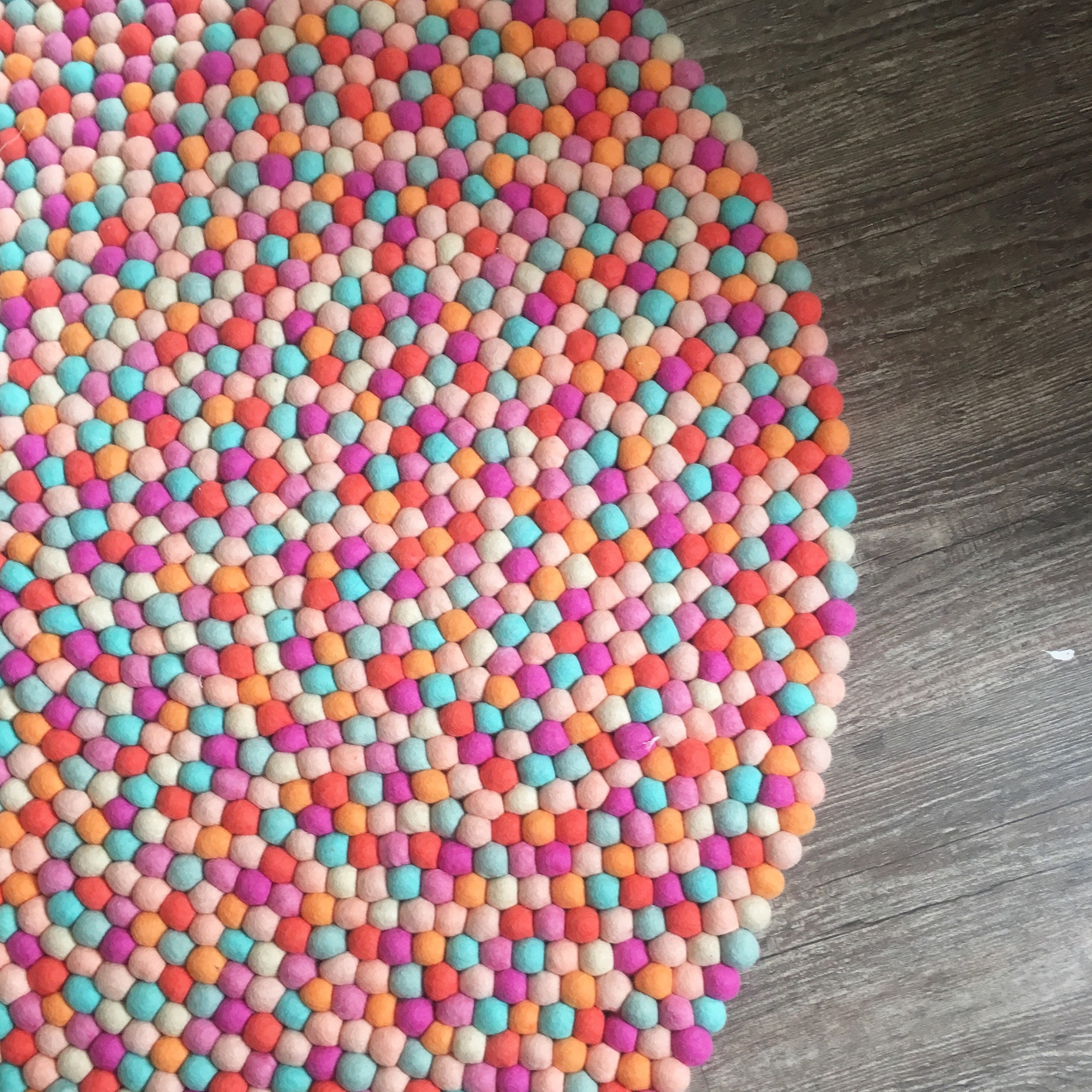 Ball Rug Nursery Rug | Tropico | Free Shipping | Felt Ball Rug | Nursery Decor ...