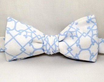 Abstract Geometry Bow tie/ Bowties/ Mens bow tie/ Bow tie/ Groomsmen Bow Tie/ Self Tie Bow Tie/Wedding Bow Tie/ Grooms Gift/ Black Bow tie