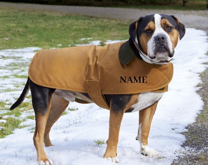 Carhartt ® Dog Chore Coat, Embroidered Name, Dog Jacket, Dog Apparel, Embroidery Dog, Dog Coats, Pet Embroidered Coats.