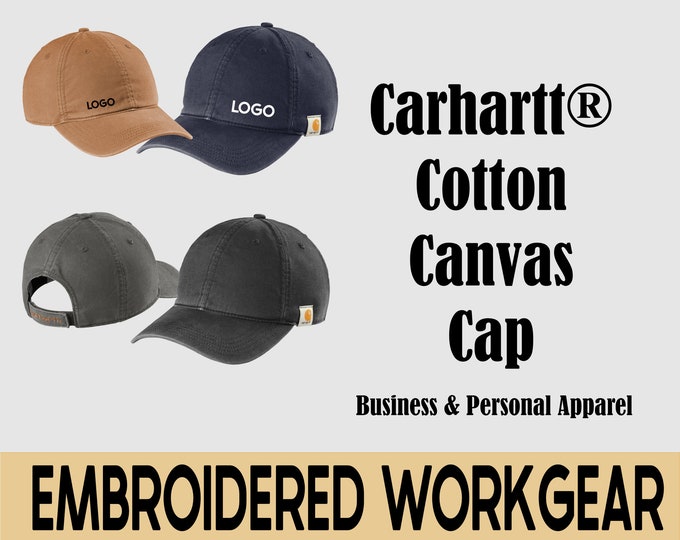 Embroidered, Custom logo, Personalized Text, Gift for Him, Gift For her, Cotton Canvas Cap.