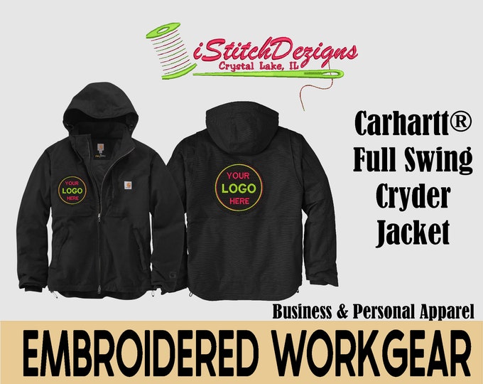 Carhartt Jacket, CT102207 Carhartt® Full Swing® Cryder Jacket, Personalized Gift, Embroidery, Embroidered, Personalized Jacket.