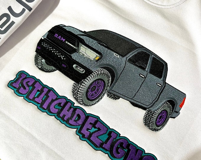 Custom Truck Hoodie - Personalized Embroidered Sweatshirt.