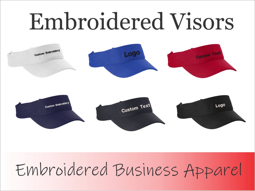 Embroidered Embroidered Hat Visors Personalized Visors Etsy