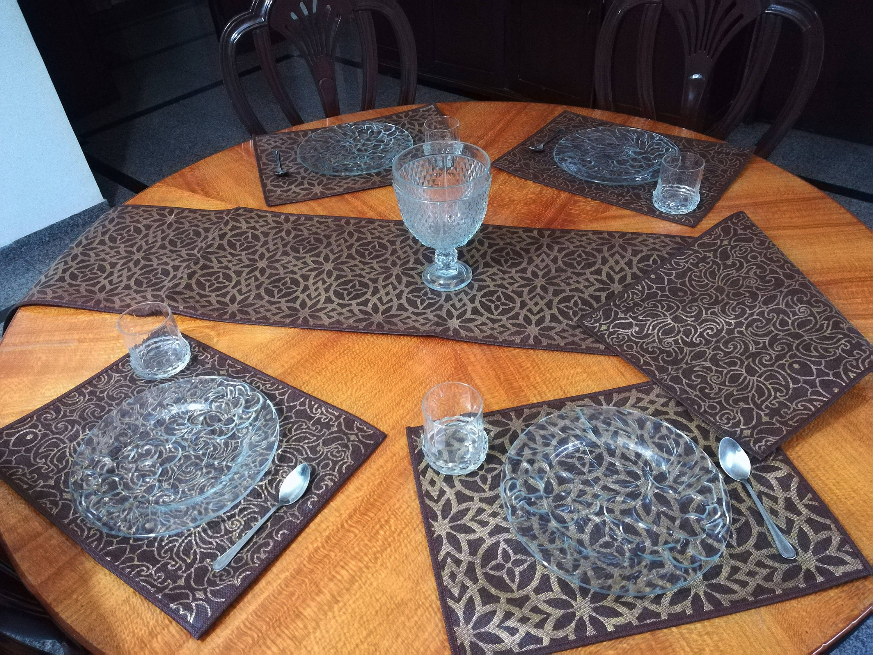 61 Table Mats & Table Runner Golden Dining Mats Table Decor Linen Mats