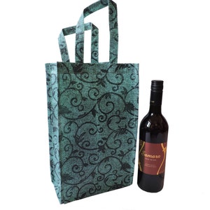 Wine Bottle Bag # Twin Wine Carrier # Wine Bags # Hosting Wine Gift # Wedding favours # Wine Bottle Holder # Nonwoven Bags -Wine Bottle Bag