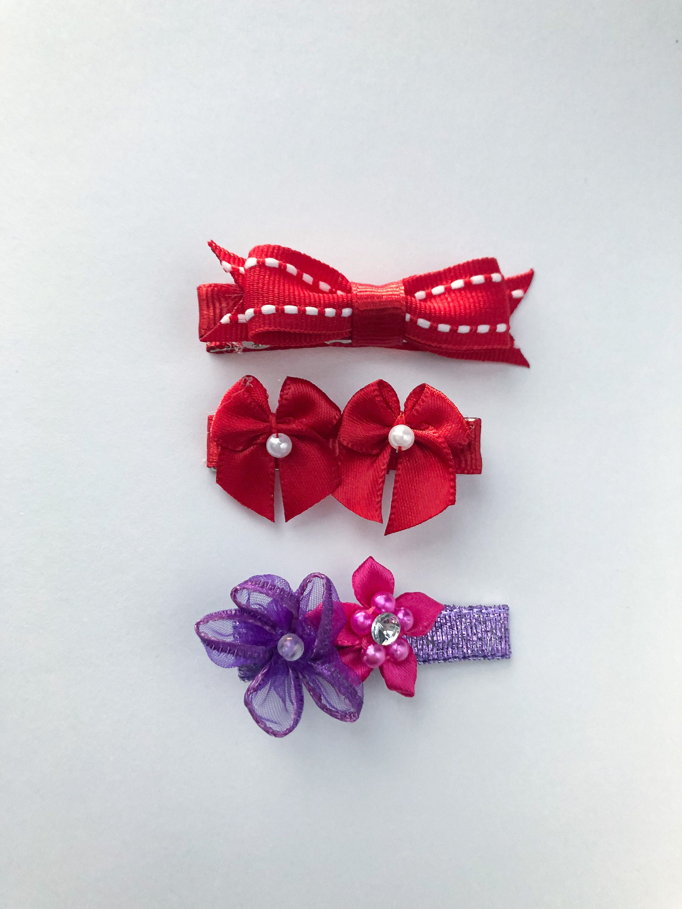 Set of 3 small clips for baby hair accessories for baby Etsy España