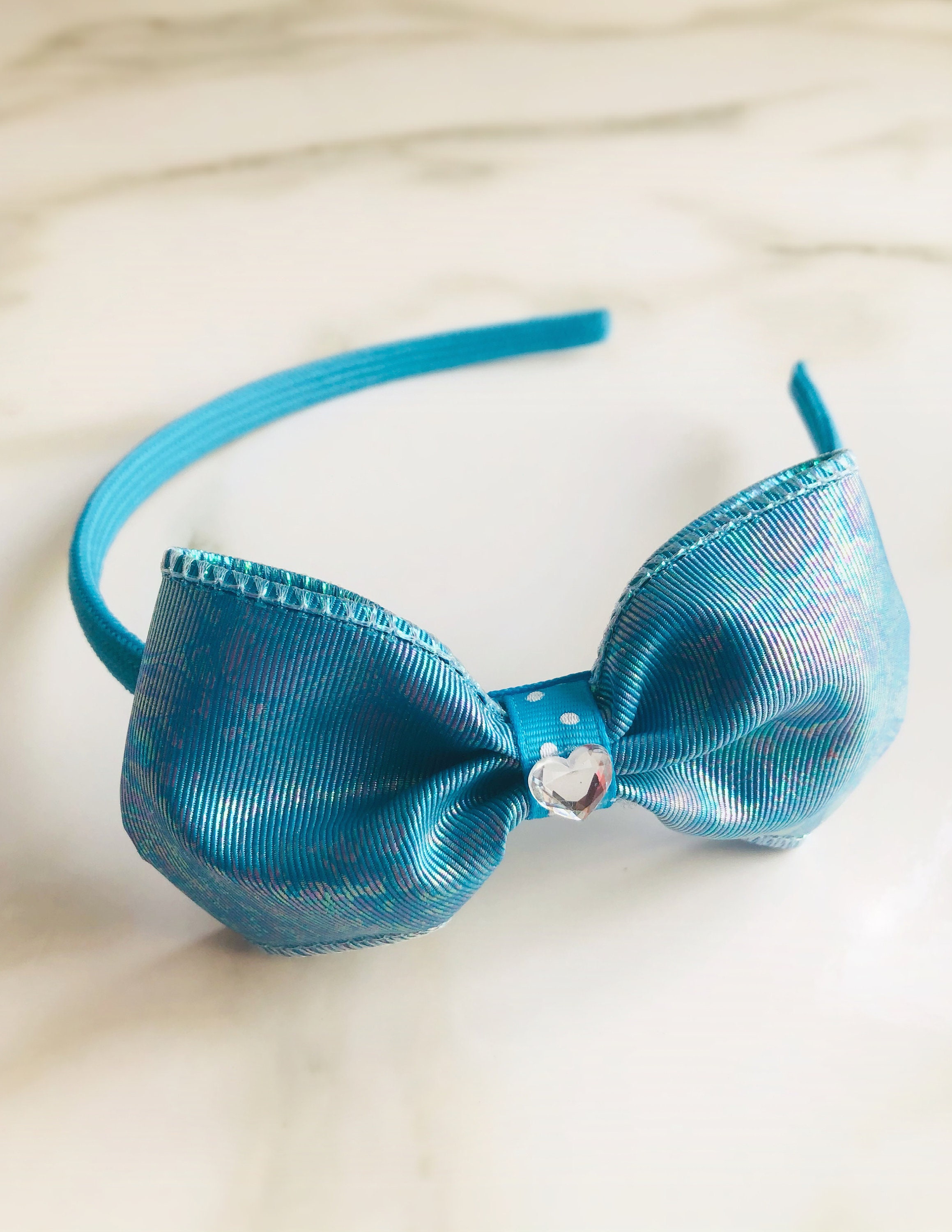 Metallic blue headband for girls Headband for girl Hair Etsy